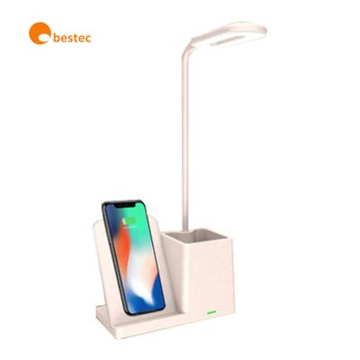 China Video Game Player Desk Smart Lamp 3 in 1 Lamp Pen Holder 10W Charger Flexible Led Wireless Light Night Lamp for sale