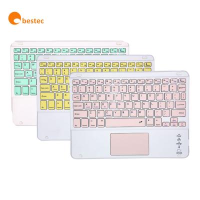 China Anti-ghosting 10.1 inch colorful tablet keyboard with Touchpad for Samsung tablet Huawei tablet and all smartphone keyboard touchpad for sale