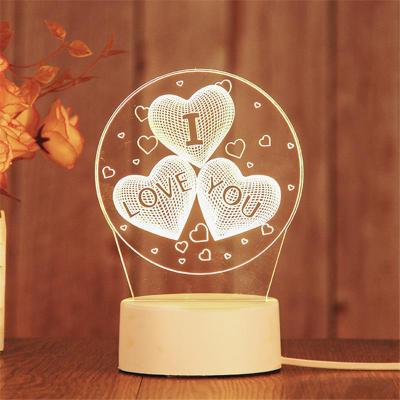 China Modern Custom Acrylic Promotional Anime Night Light 3D USB Night Light Table Lamp Gift Lamp Acrylic Logo LED Lamp for sale