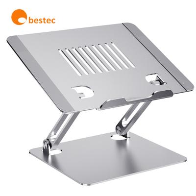 China Portable USB Notebook Laptop Desk Folding Stand Desktop Cooling Laptop Stand Ergonomic Aluminum With Fan Laptop Cooler Cooling Pad for sale