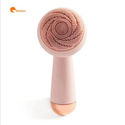 China Acne Treatment New Design Facial Cleansing Brush Electric Silicone Facial Cleansing Brush for sale