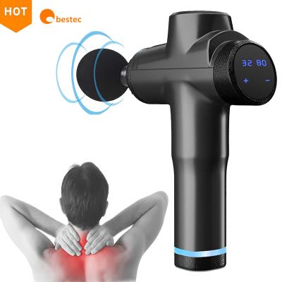 China DUA-Mode Muscle Sport Muscle Vibration Body Quiet Smart Massage Percussion Wireless Low Fascia Gun For Home Use for sale