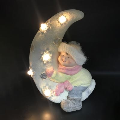 China Original Art Decor Plant LED Light Moon Boy Decoration Home and Garden Decoration for sale