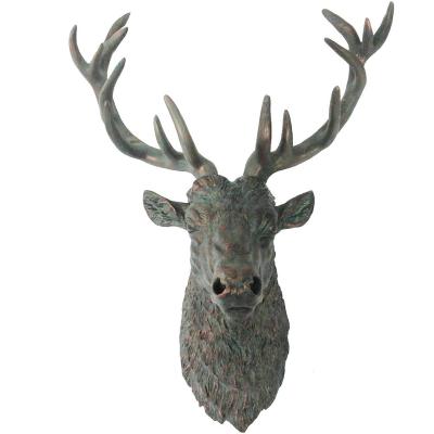 China Home Decor Antler Statues Deer Head Wall Decoration Home Decor Mag for sale