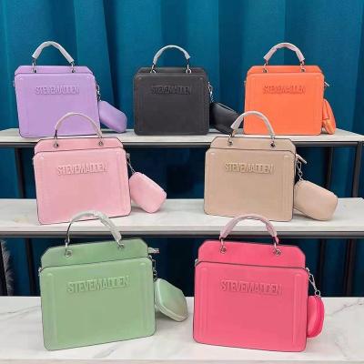 China Fashion New Arrival Popular Shopping Purse And Handbags 2022 Summer Fashion Famous Brand Designer Crossbody PU Tote Bags For Women for sale