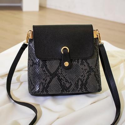 China 2022 Fashion Small Shoulder Shopping Purses and Handbags Snake Pattern Bucket Bag PU Luxury Child Mini Crossbody Bag For Women for sale