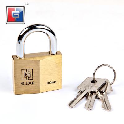 China High quality ANTI SAW heavy and light brass cylinder and keys brass padlock for sale