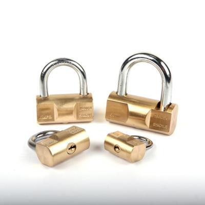 China Mini Small Tiny Type Safety Hammer Padlock Anti Cut Hammer Lockout Shape Anti-collision Top Brass Padlock With Key for sale