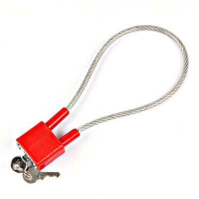 China New Design 34mm Gun Plastic Trigger Safety Cable Luggage Lock For Gun Safe With Key HG-G40 for sale