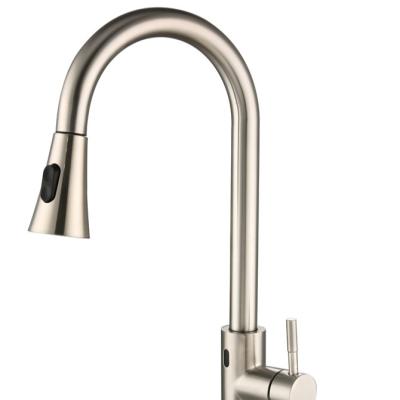 China Hot-Selling Sense Faucets Touchless Sensor Feature Luxury Pull Out Kitchen Faucet Accessories Faucets for sale