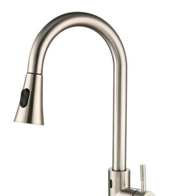 China High Quality Sense Faucets Custom Design Touchless Sensor Feature Flexible Design Black Kitchen Taps Faucet for sale