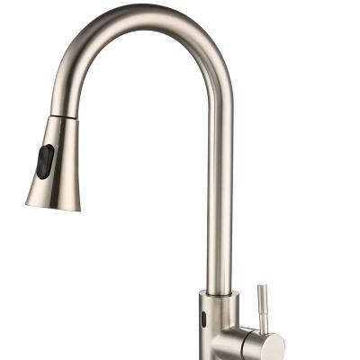 China High Quality Sense Faucets Low Price Touchless Sensor Feature Smart Touch Taps Faucet Kitchen Pull for sale