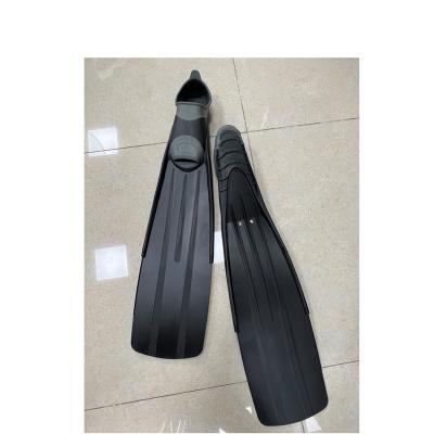 China Professional Black Full Foot Diving Fins Comfortable Eco-friendly Pocket Durable Freediving and Spearfishing Long Diving Fins for sale