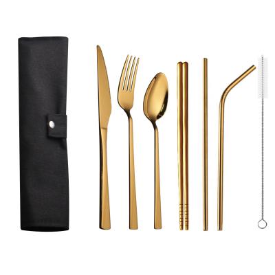 China High Quality Gold 304 Lean Flatware Stainless Steel Stocked Stainless Steel for sale