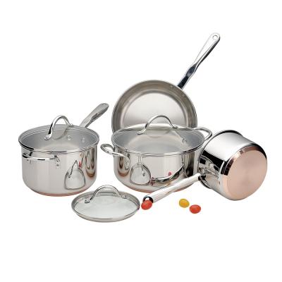 China Viable Manufacturer Wholesale Cookware Set Customized Logo Kitchenware Set High Temperature Resistant Soup Sauce Pot Saucepan for sale