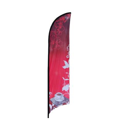 China Shanghai Factory Kinfe Feather Flag Advertising Display Customized Beach Flag Double Sides Printed Feather Flag Teardrop Flag for sale