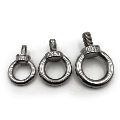 China DIN580 Stainless Steel / Carbon Steel Eye Bolt Threaded Shank Eye Forged Lifting for sale