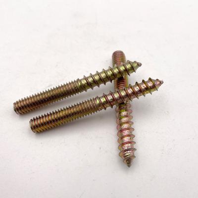 China Double Wood Steel Finger Metal End Screw Hanger Bolt M6M8M10 for sale