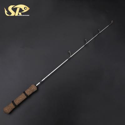 China Wholesale Top 38g Single Ring Ultra Light Fiberglass Rods 0.56m Fiberglass Ice Spinning Fishing Rod F06 for sale