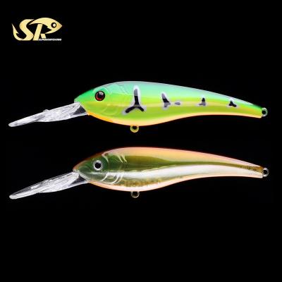 China SUPERIORFISHING Long Lip Minnow 90mm 11g Floating 3M-6m Minnow Fishing Lures T028F 90MM/11g for sale