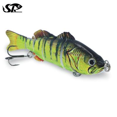 China Superiorfishiing durable 148mm 41g Aglie Bass Shape Flexible Fabric Jointed Swimbait 6 segment joint fishing lure RH6403 for sale