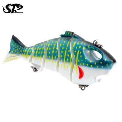 China Durable ABS Plastic Superiorfishiing 140mm Shark Swimbait 5 Segments 140mm Stainless Steel VIB Joined Lure RH5501 for sale