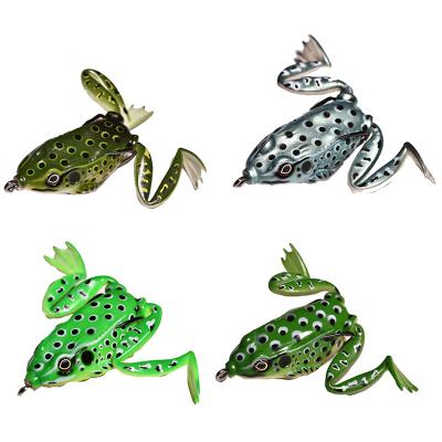 China Top Plastic Bionic Frog Lure 3.5/4/4.5cm 5/6g Bass Snakehead Hollow Body Frog Artificial Fishing Lure F001T for sale