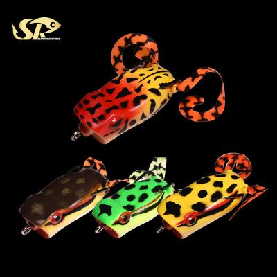 China PVC Fishing Snap Lure Superior Freshwater Fishing Lures Mustad Premium Double Hooks Frog Soft Lure F009 for sale