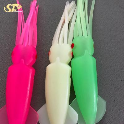 China Superiorfishing PVC Soft Squid Lure 12cm Double Layer 12g Soft Squid Lure Fishing Tackle Lure IS701 for sale