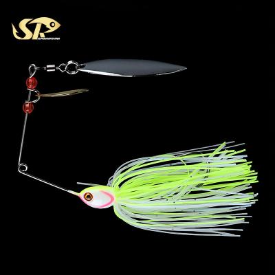 China SUPERIORFISHING Spinner Groundbait 16g Booyah Jig Groundbait Willow Leaf Spinner Slow Groundbait Fishing Lures SPDJ SHKJ4SPDJ for sale