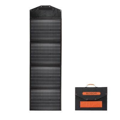 China Alibaba Black Hot Sale Solar Panel Fashion 100w Waterproof Backpack Unisex Portable Folding Solar Panel For Home Use 125mmx125mm for sale