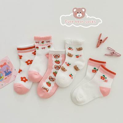 China QUICK DRY High Quality Custom Cute Animal Plants Cartoon 3D Baby Socks Non Slip Baby Socks for sale