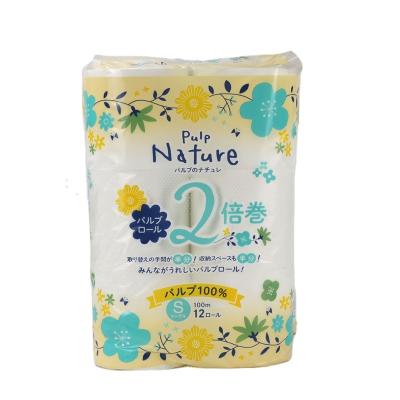 China Softer and Dissolve Quickly in Water Factory Price Hot Selling Wood Pulp Products for Soft Toilet Paper Towel Tissue Roll for sale