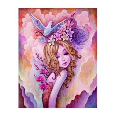 China Modern 5D Diamond Painting Cartoon Fantasy Girl Rhinestone Embroidery Home Decoration for sale