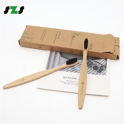 China Disposable Eco-friendly Biodegradable Bamboo Toothbrush for sale