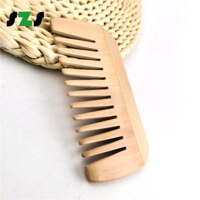 China Natural Wide Tooth Bamboo Hair Brush Combs for sale