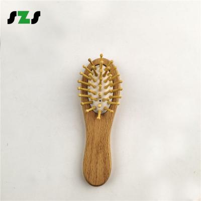 China Small natural wooden hair brush for sale