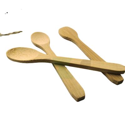 China Customer Logo Face Cream Spoons Mini Bamboo Cosmetic Medicine Spoon for sale