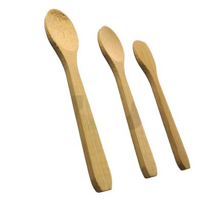 China Customer Logo Engraving Small Disposable Bamboo Wooden Spoons for Honey, Coffee, Coconut Oil for sale