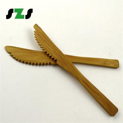 China 2022 Christmas natural luxury wholesale design bamboo disposable knife for sale