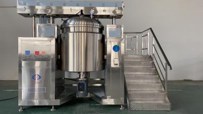 China Viscous Liquid 1000L Vacuum Mixer Machine Vacuum Homogenizer Emulsifying Mixer zu verkaufen