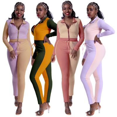 China Hot Selling Anti-pilling Long Sleeve Crop Tops Womens Tracksuits 2 Piece Jogger Suits Sets for sale