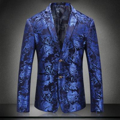 China QUICK DRY wholesale plus size velvet blazer men's suits royal blue four-season coat wedding suits for sale