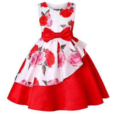 China Anti-wrinkle Children's Wedding Dresses Princess Little Girl Birthday Old-fashioned Dress Lovely Bridesmaid Daily Wear for sale