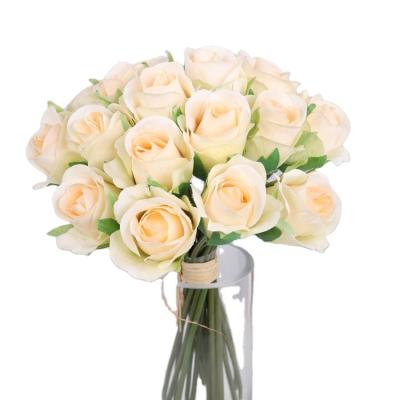 China Cheap artificial rose flower wedding home decoration China simulation flower gift home decoration decoration for sale