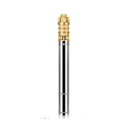 China Hot Selling Drinking Water Treatment Electric Deep Well Borehole Submersible Water Pump With Brass Impeller for sale