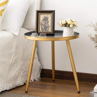 China Others Cheap Nightstand Round Metal End Table Gold Side Table For Living Room for sale