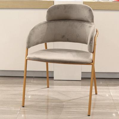 China 2022 Modern Upholstery Metal Gold Leg Adorned Luxury Hotel Furniture Chairs For Dining for sale