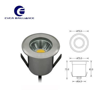 China Deck Garden Patio Paving Plinth Inground RGB LED / Recessed IP67 3W Ground Outdoor Brick Buried Garden Light for sale