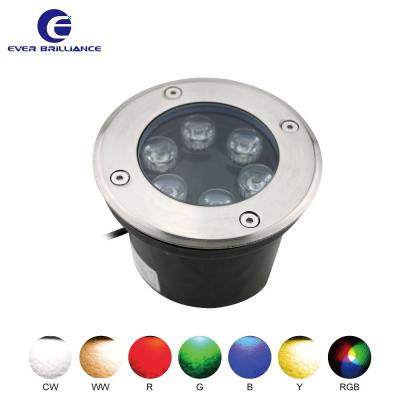 China Deck Garden Patio Pave Plinth Inground / Waterproof Driveway Landscape Light RGB Led 6w Recessed Floor Ground Lights for sale